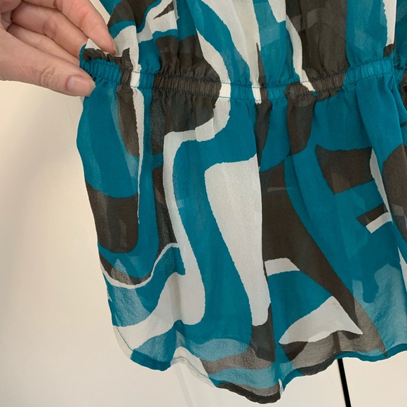 ❤️Armani Exchange Blouse Sheer Sleeveles Racerback - Picture 3 of 6